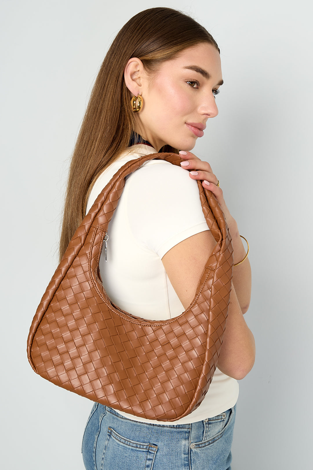 Borse a tracolla tinta unita casual PU accessori quotidiani