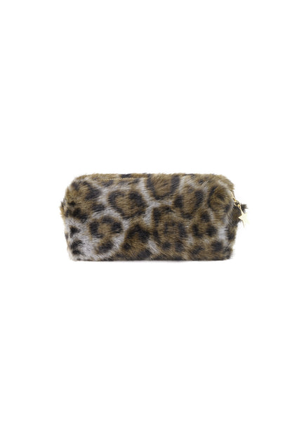 Borsa per il trucco con stampa leopardata