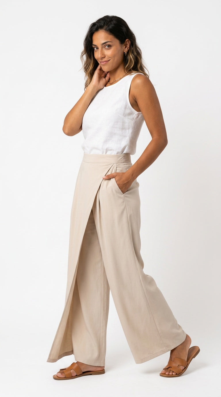 Pantalone Palazzo Elodie - Made in Italy