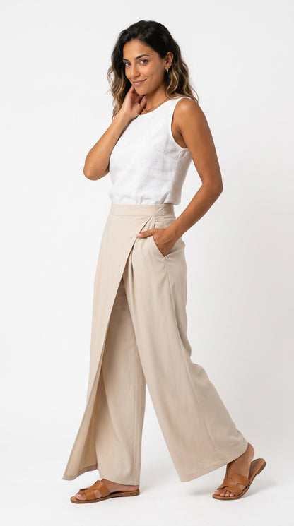Pantalone Palazzo Elodie - Made in Italy