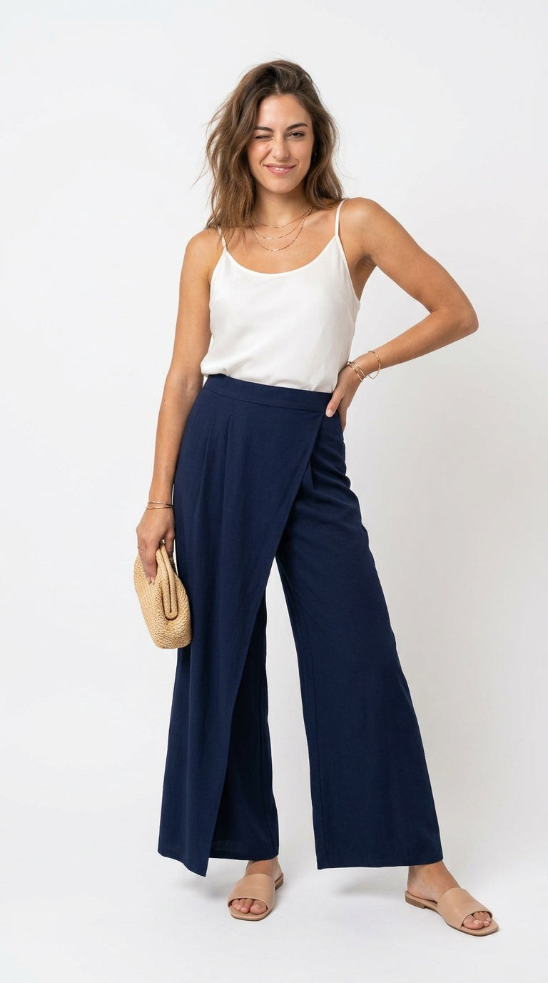 Pantalone Palazzo Elodie - Made in Italy