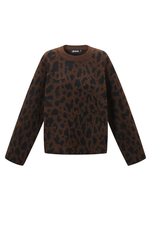 Maglia calda leopardata
