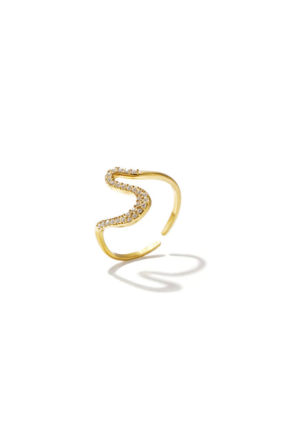Anelli Statement in acciaio inossidabile Lines Simple Daily Serie Simple Gioielli da donna