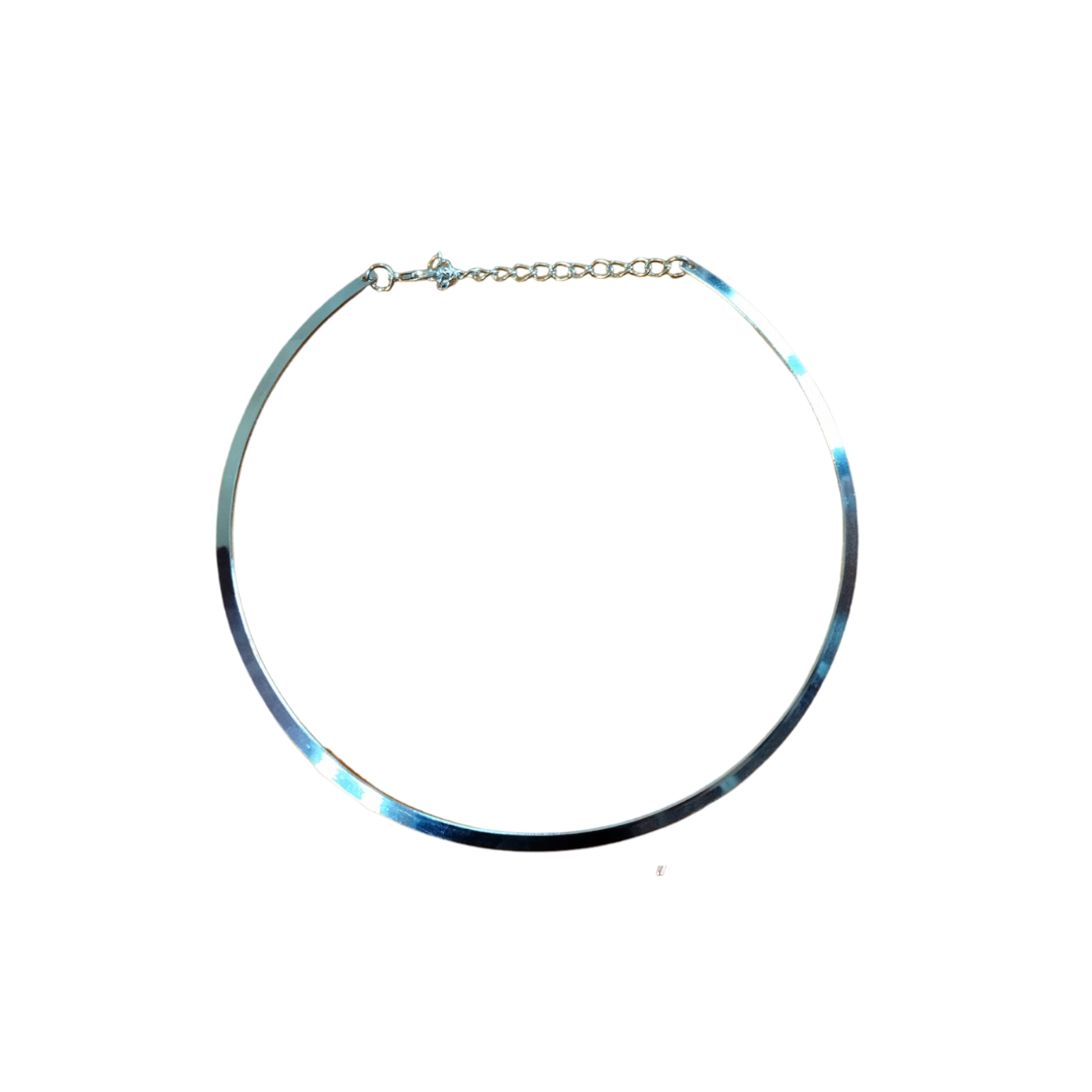 Collare Silver CLAU – Alluminio Argentato Minimal, Nichel Free Made in Italy