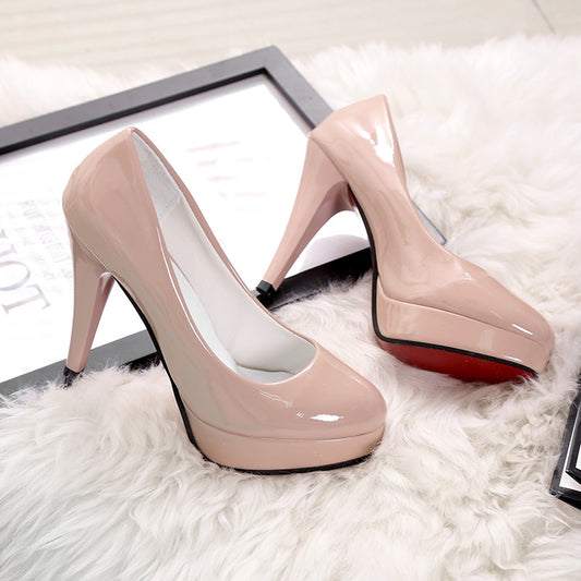 Scarpe con Tacco Donna – Tacco Largo Francese, Punta Rotonda, Disponibili in 4 Colori e 2 Altezze