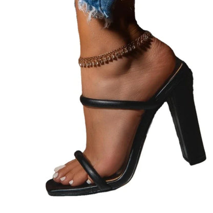 Décolleté Donna Open Toe con Tacco Quadrato – Sandali Eleganti con Tacco Alto | Moda Estate 2026