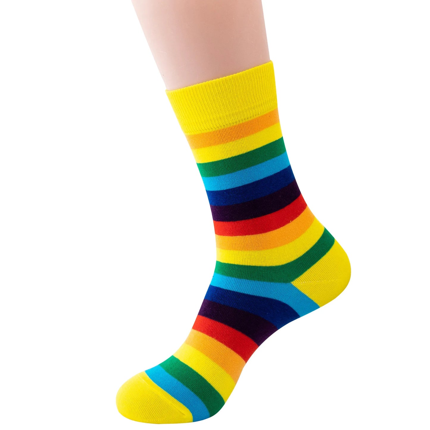 Calzini Colorati a Righe da Donna – Cotone Traspirante, Stile Retrò College
