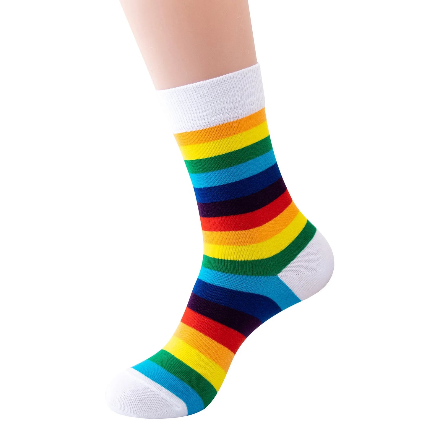 Calzini Colorati a Righe da Donna – Cotone Traspirante, Stile Retrò College