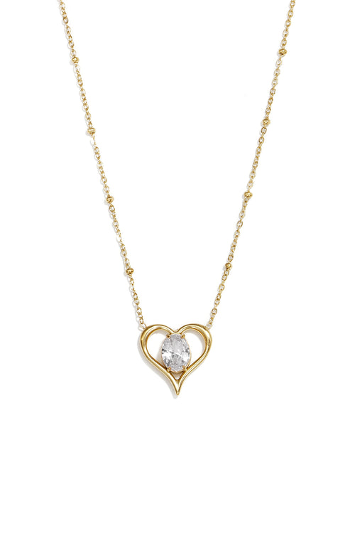 Collane con ciondolo a forma di cuore in acciaio inossidabile, serie Simple Daily Simple, gioielli da donna