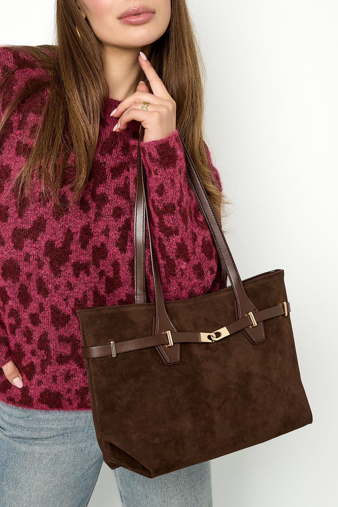 Borse tote tinta unita casual scamosciate accessori quotidiani