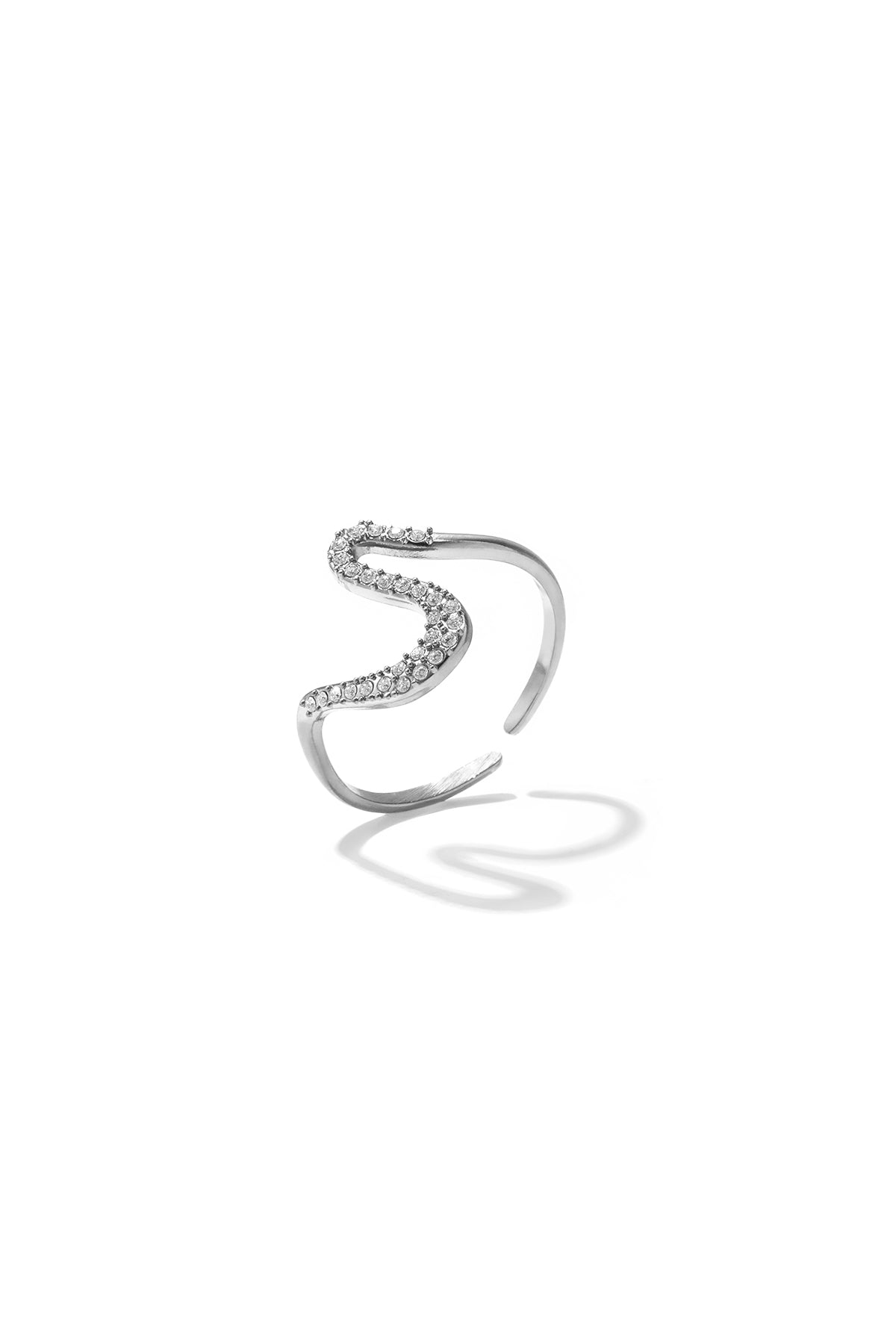 Anelli Statement in acciaio inossidabile Lines Simple Daily Serie Simple Gioielli da donna