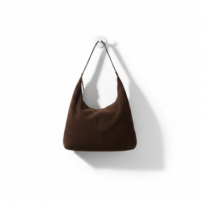 Borsa a Mezzaluna in Suede – Tracolla Donna Elegante